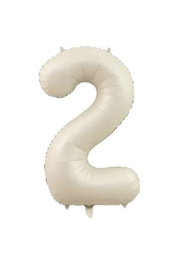 Cream Color Satin Number Foil Balloon