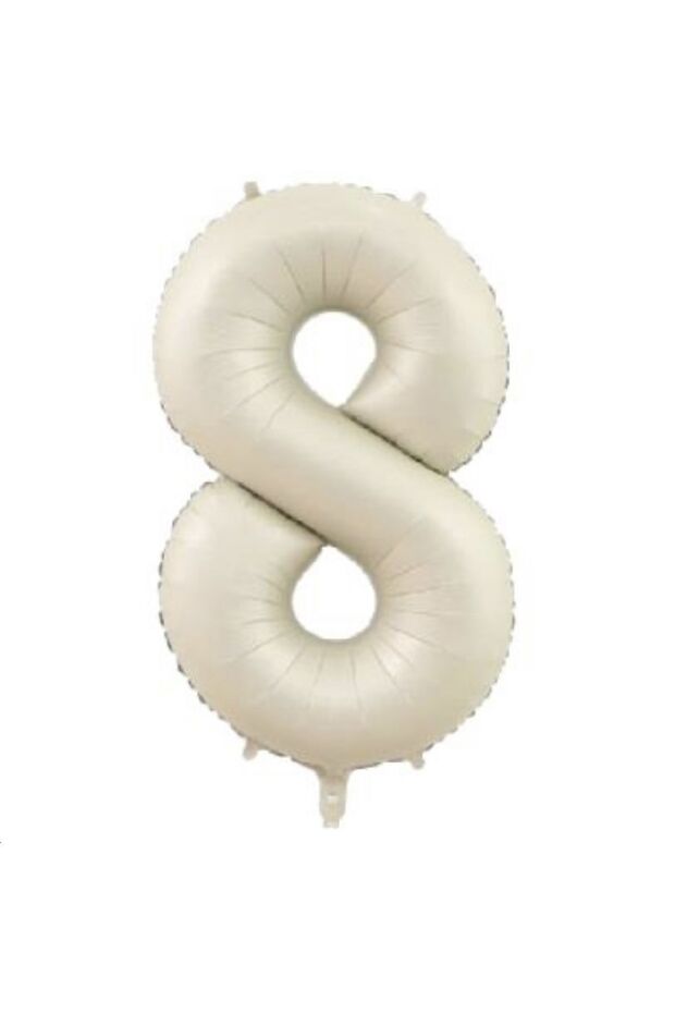 Cream Color Satin Number Foil Balloon