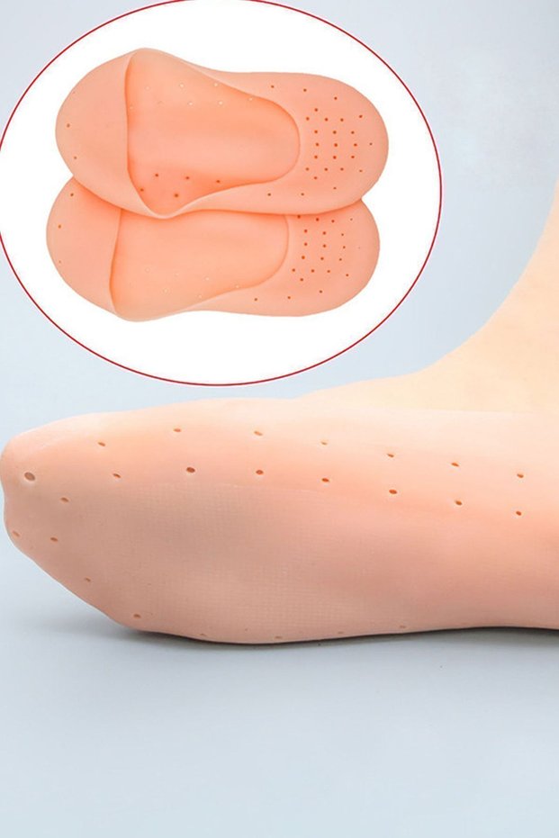 Booties Foot Heel Crack Socks Silicone Booties Skin Color Socks S-032