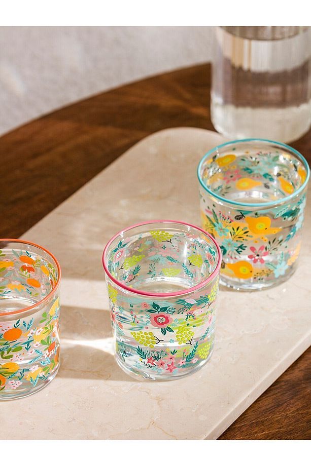 LCW HOME Baskılı Cam Bardak 3'lü 380 Ml - 3