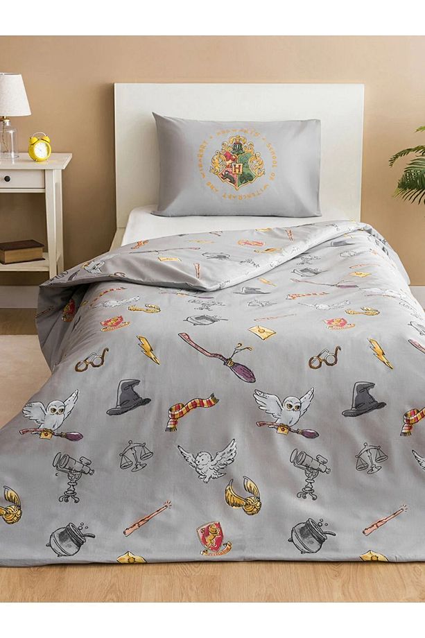 LCW HOME Harry Potter Baskılı Tek Kişilik Nevresim Seti - 1