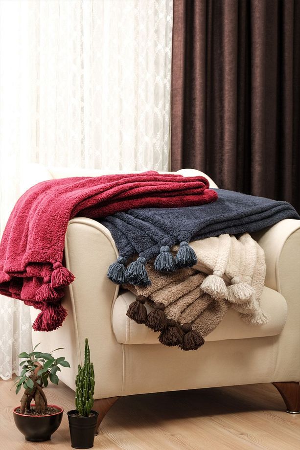 Deve Tüyü Yumuşak Puffy Wellsoft Battaniye - 200x220cm - Tüylenmez Peluş Yatak & Tv Örtüsü - 5