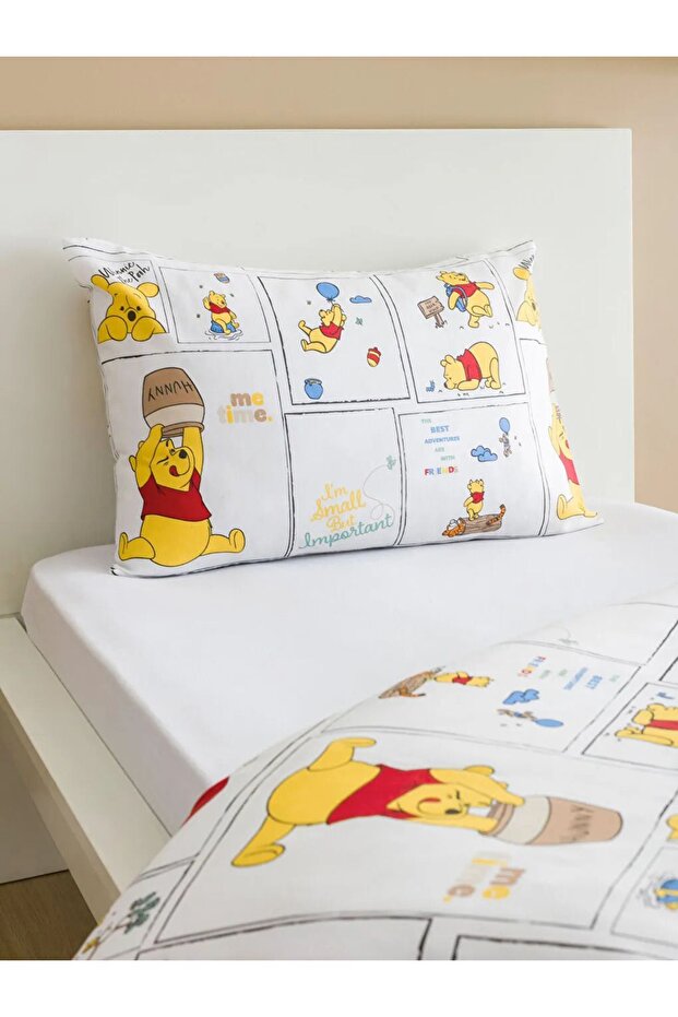LCW Karışık Baskılı Winnie the Pooh Baskılı Tek Kişilik Nevresim Seti - 3