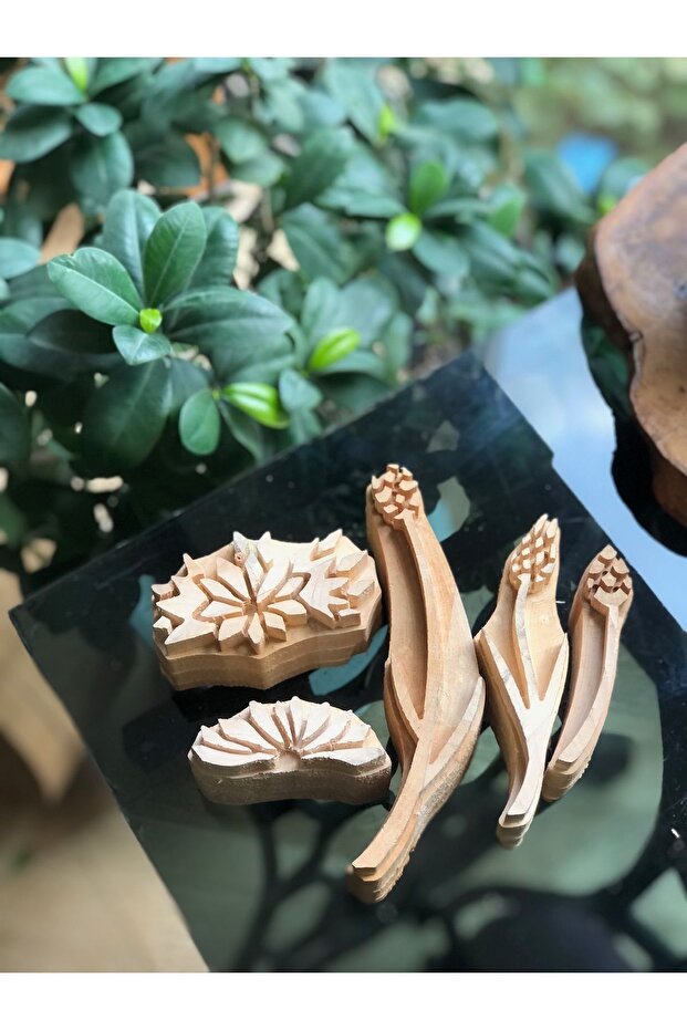 Milk Thistle Flower Set Wooden Printing Mold / Textile Printing Mold