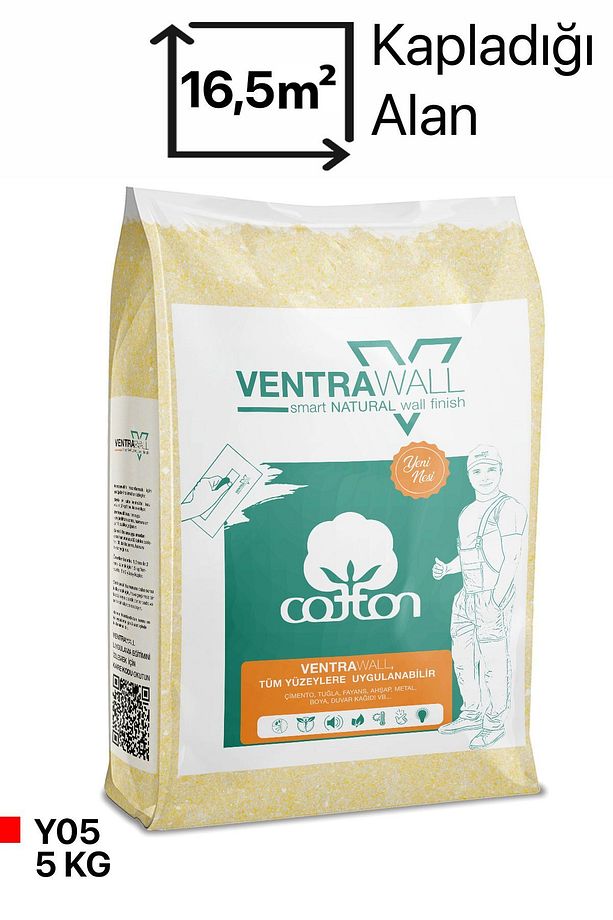 Isı Ve Ses Yalıtımlı Sürülen Duvar Kağıdı | Kendinden Yapışkanlı | Sarı | Y05-5 Kg | 16,5m² - 3