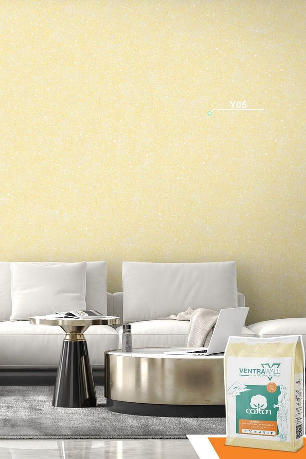 Isı Ve Ses Yalıtımlı Sürülen Duvar Kağıdı | Kendinden Yapışkanlı | Sarı | Y05-5 Kg | 16,5m² - 1