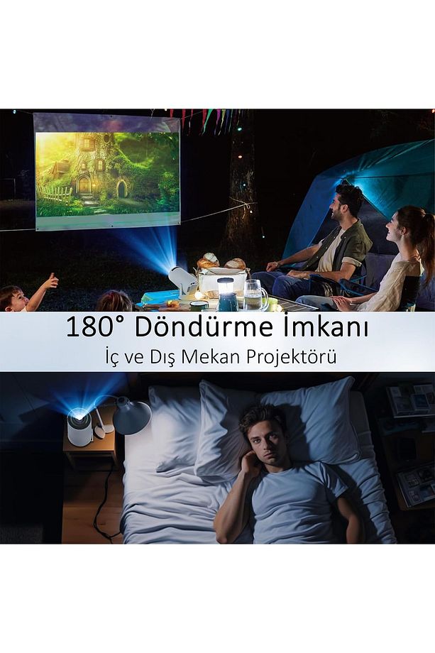NP315Plus 4K Android11 BT5.0 Wifi6 200ANSI Lümen IOS/Android Taşınabilir Akıllı LED Projeksiyon - 6