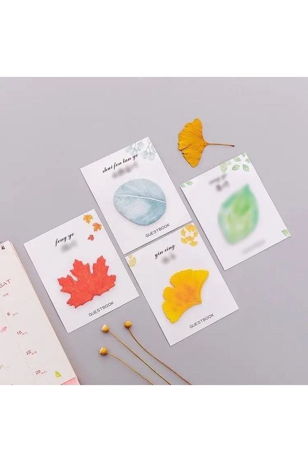 Yapışkanlı Not Kağıdı-yellow Autumn/30 Yapraklı - 4