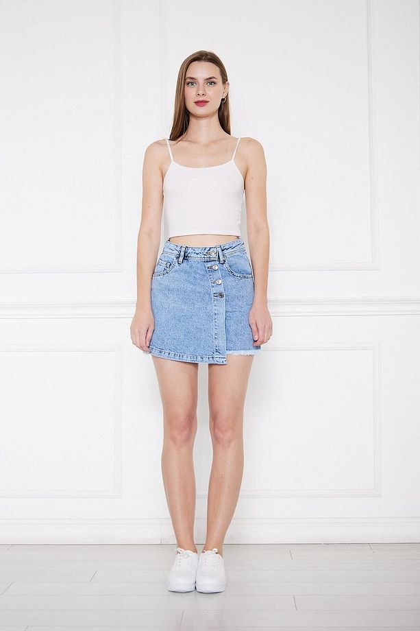 Mavi Kot Kadın Şort Etek R'c Jeans - 2