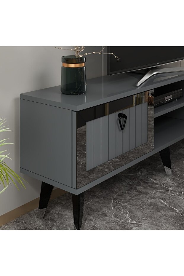 Lidya Tv Stand Antrasit-gümüş - 2