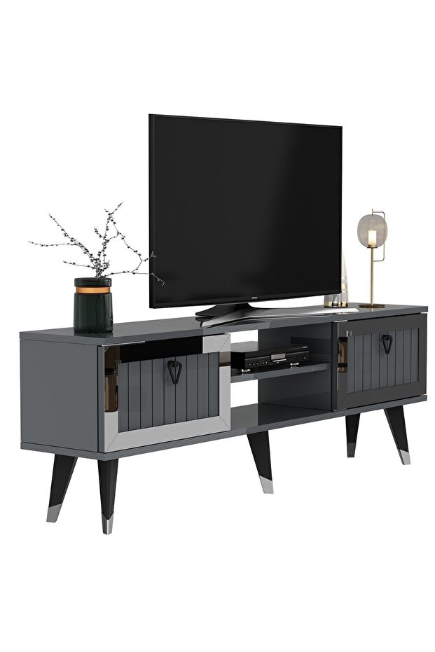 Lidya Tv Stand Antrasit-gümüş - 5