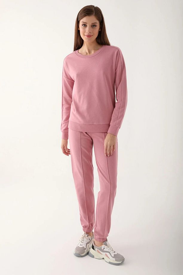 PEMBE KADIN PİJAMA TAKIMI - 3