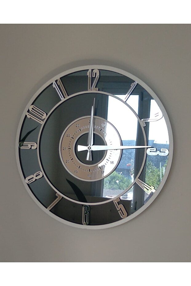 ساعة حائط بمرآة (مرآة حقيقية) - 3