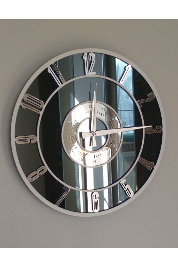 ساعة حائط بمرآة (مرآة حقيقية) - 5