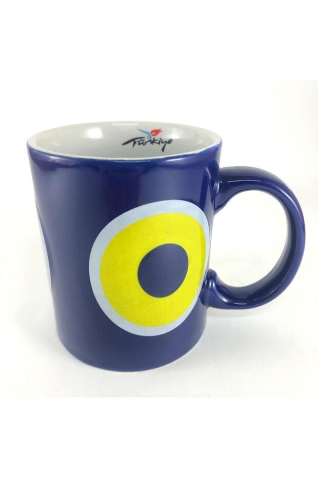 Evil Eye Beaded Porcelain Mug