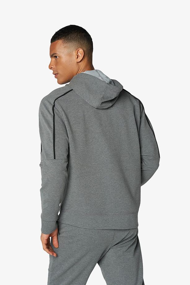 Hmlissina Zip Hoodie Erkek Gri Sweatshirt 921695-2833 - 4