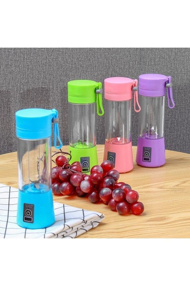 Plastik Portatif Taşınabilir El Blender 380 Ml 6 Bıçaklı Usb Şarjlı Blender C / F Yok İthalatçı Gar - 3