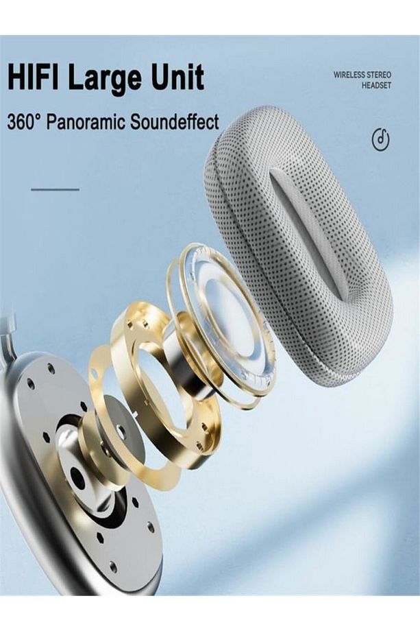 P9 Pro Max Bluetooth Kulaklık Bt5.0 Mikrofonlu Fm Radyolu Tf Kart Girişli Aux Bluetooth Kulaklık - 5