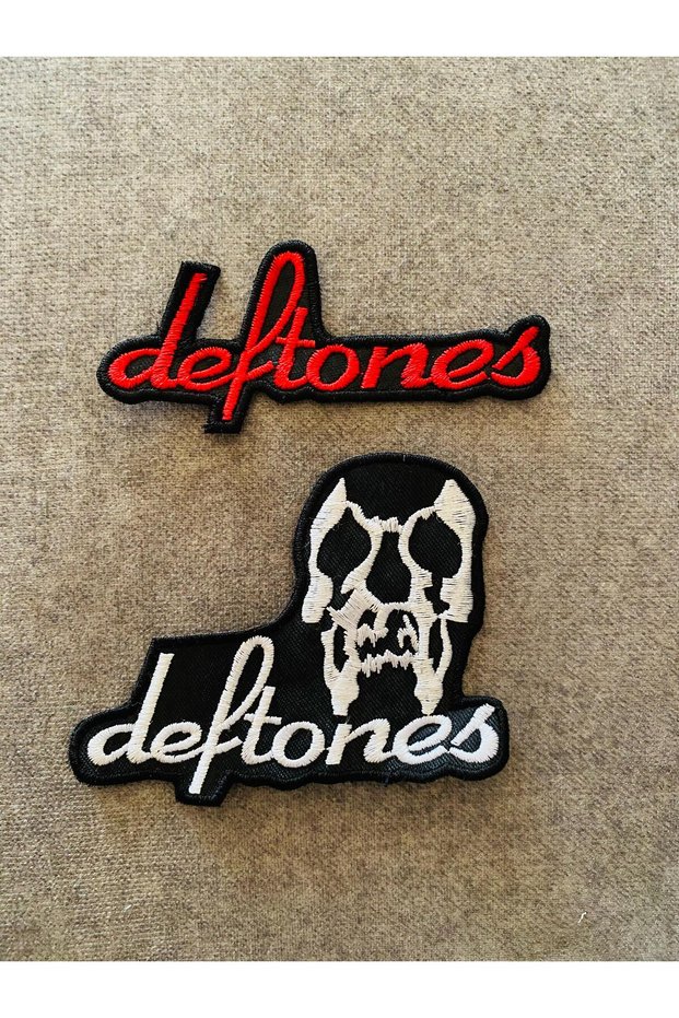 Copy - Deftones Music Band Embroidery Patch Peç Yama Sew-On Patch (10X4 cm)
