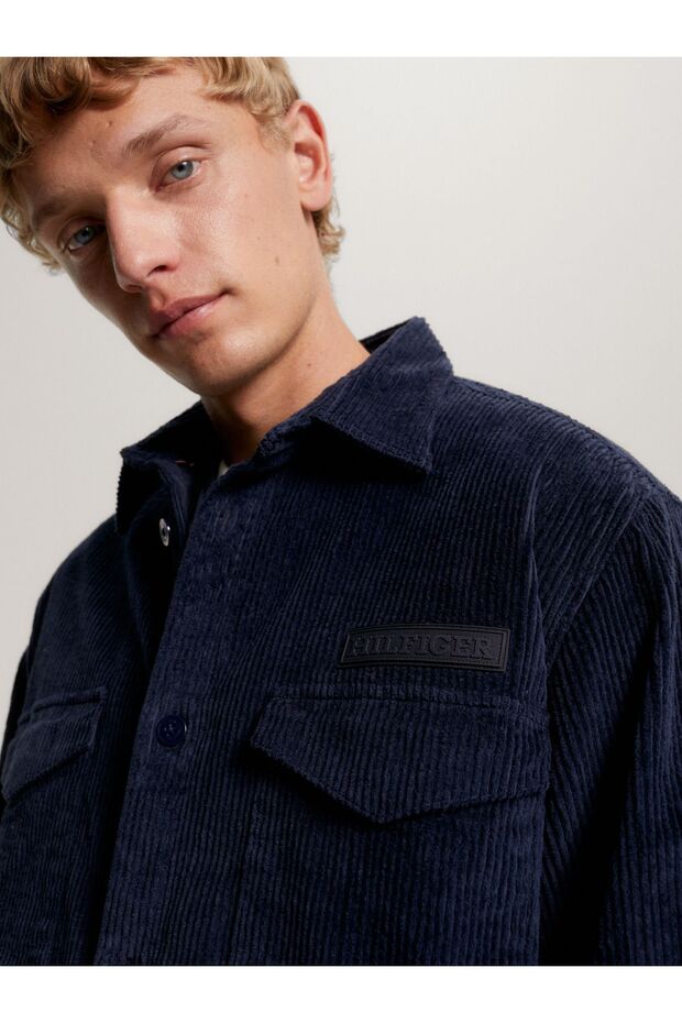 CORDUROY SOLID OVERSHIRT - 5