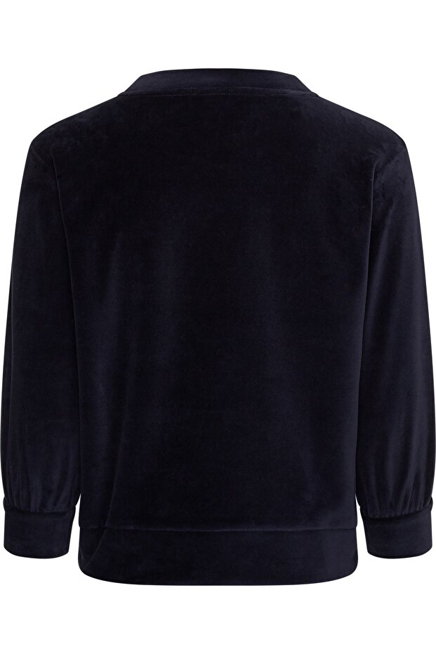 REG VELVET C-NK PUFF SLV SWTSHRT - 1