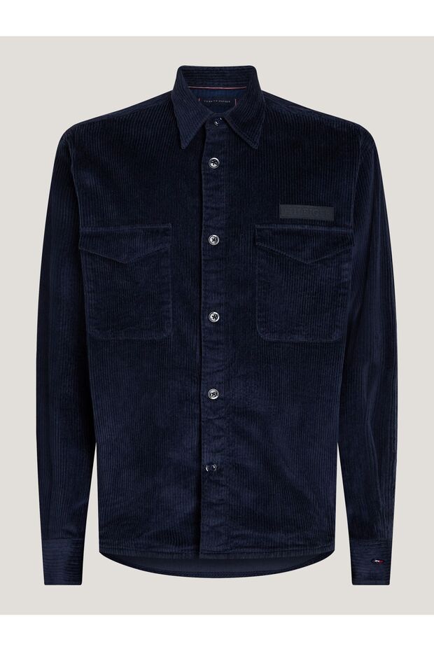 CORDUROY SOLID OVERSHIRT - 1