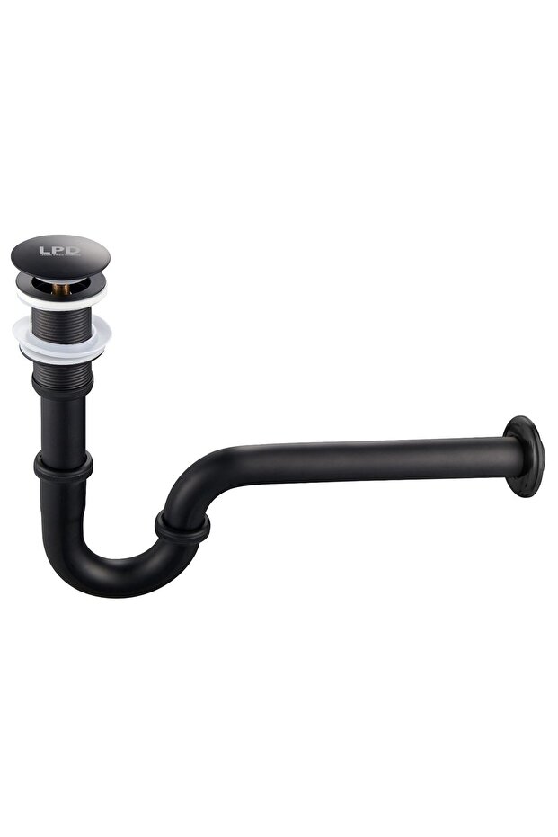 Black Sink Flusher Including Push Strainer - 1