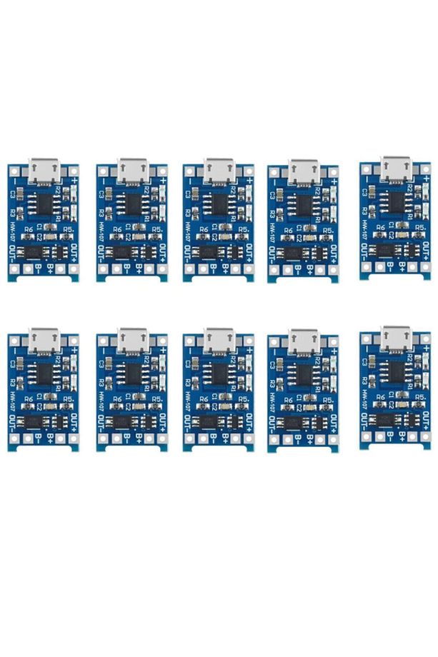 10 Adet Micro Usb Tp4056 Bms 5v 1a Korumalı Lityum Pil Şarj Devresi Powerbank - 1