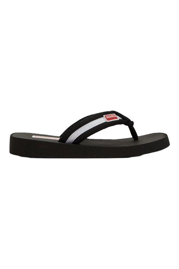 Logo-Patch Striped Flip Flops - 4