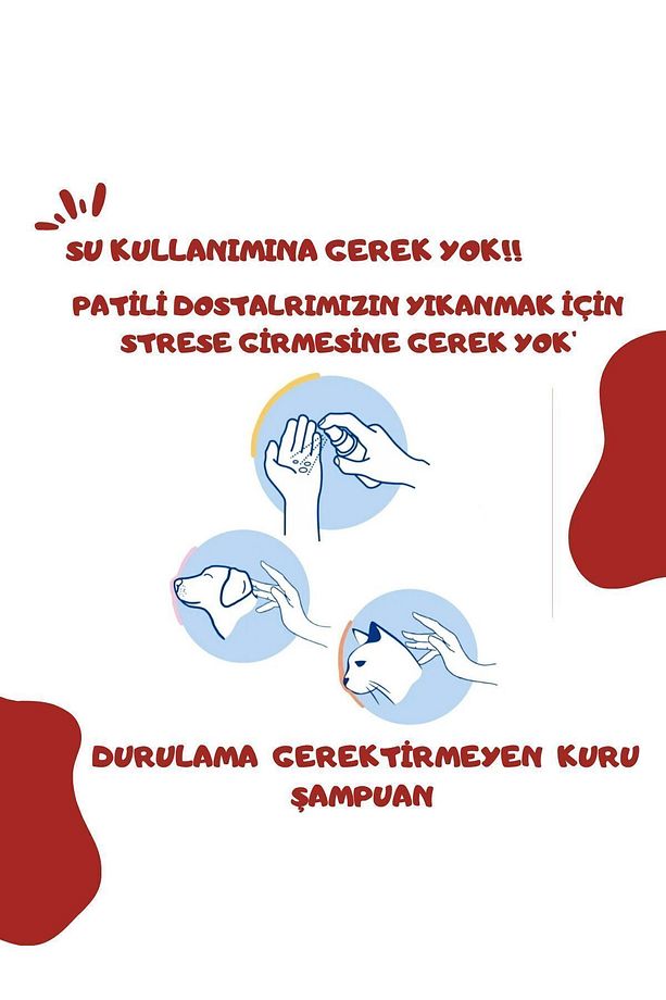 Köpük Şampuan Kedi Tüy Dökülmesi Karşıtı Doğal Içerikli Çilekli Kuru Köpük Şampuan 250 ml - 5