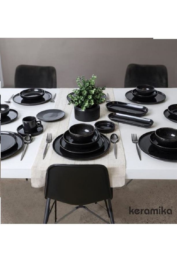 Nordıc 24 parça 6 Kişilik Yemek Takımı Twinkle Siyah msh - 2