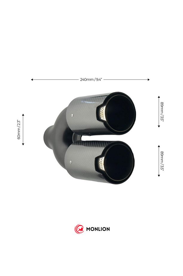 Egzoz Ucu M Model 90mm Set(SAĞ VE SOL) - 4