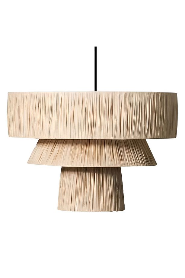 Bohem Avize, Rustik Avize, Rafya Avize, Doğal Avize, Raffia Avize, Bambu Avize, Tavan Aydınlatması - 3