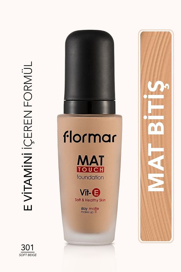 Mat Bitişli Fondöten (soğuk Alt Ton) - Mat Touch Foundation - M301 Soft Beige - 8690604098255 - 1