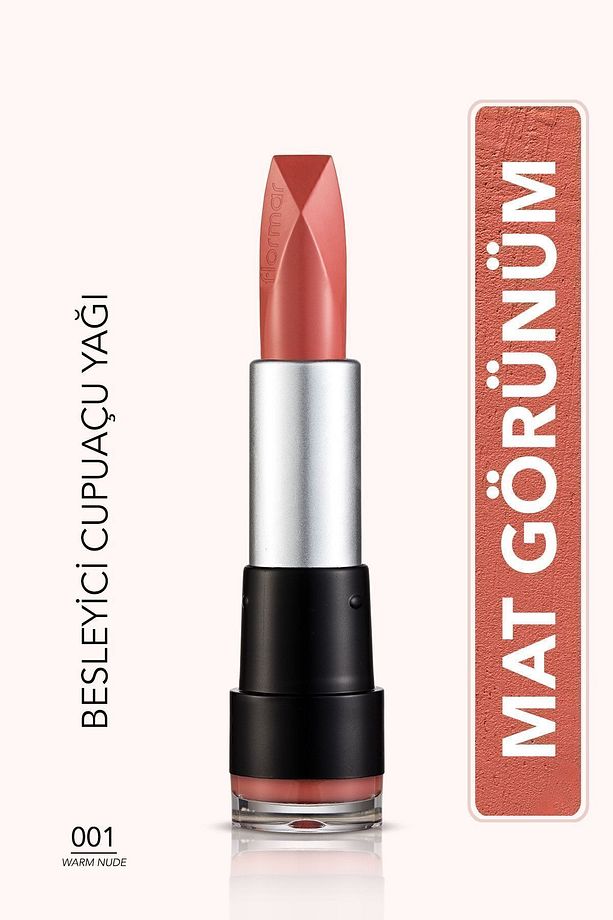 Yoğun Pigmentli Ultra Mat Ruj (SICAK TONLU NUDE) - Extreme Matte Lipstick - 001 - 8690604394890 - 1