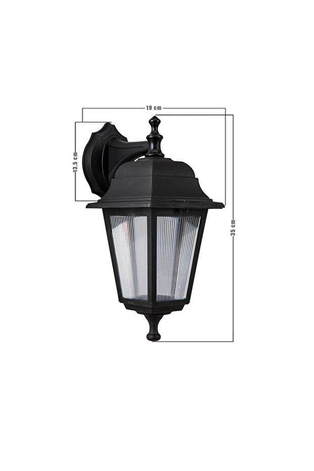 Optical Square Inverted Sconce Black - 4
