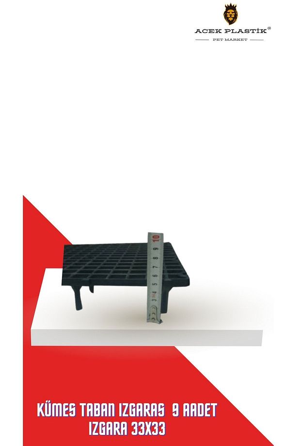 Güvercin Kümes Taban Izgarası 1 M2 Toplam 9 Adet Tavuk Taban Izgara,yer Izgara 33x33 - 2