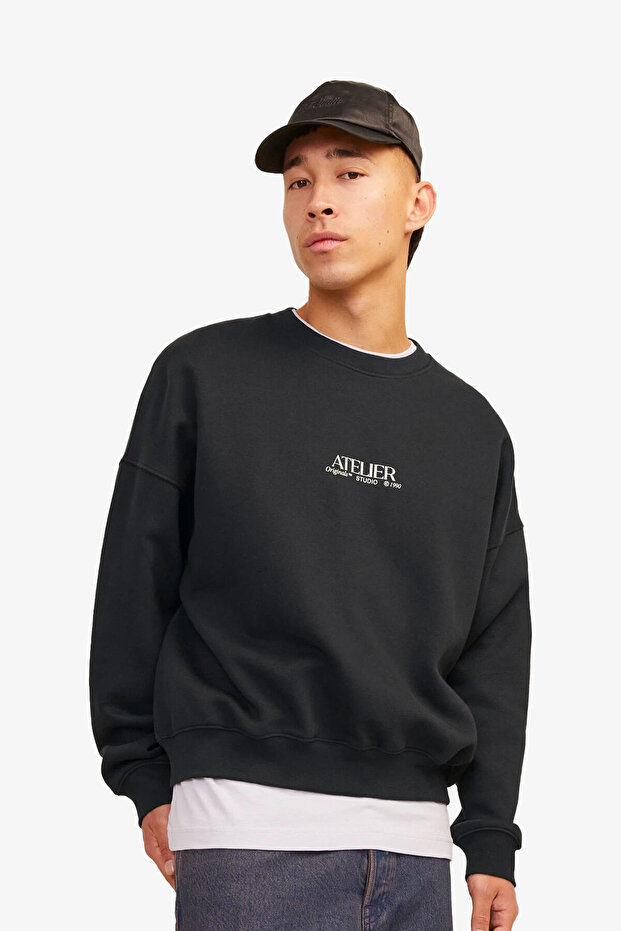 Jorbrooklyn Men's Black Sweatshirt - 12262881 -black