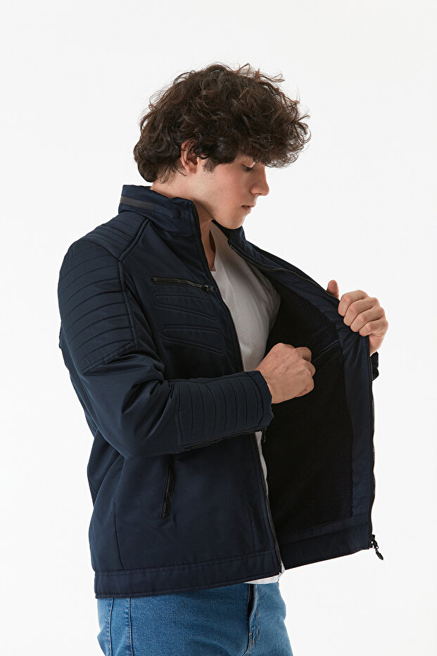 Fermuarlı Çift Cepli Mont - 7