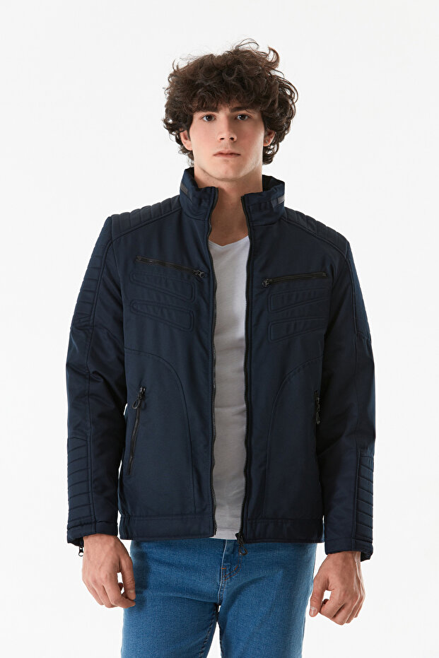 Fermuarlı Çift Cepli Mont - 1