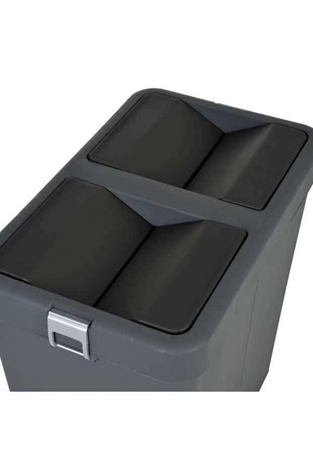 Mote Black 80 Lt Trash Can Sensitive Lid Trash Can Practical Lid - 3