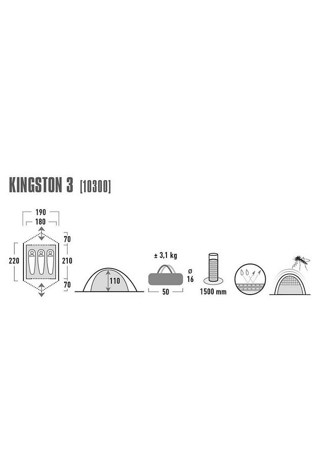 Kingston 3 Kişilik Kamp Çadırı - 3