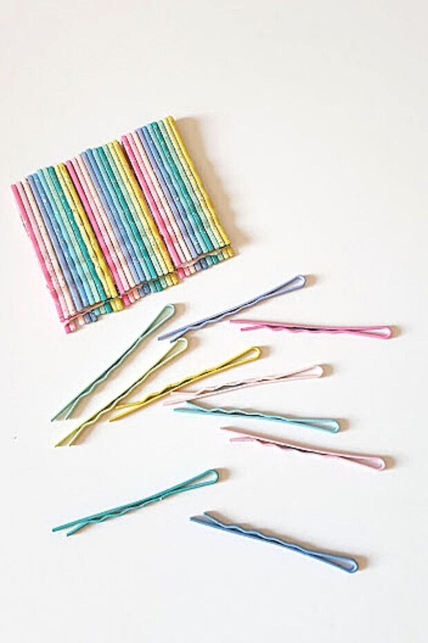 20 Pieces Pastel Color Glitter Luxury Wire Hair Clip Set