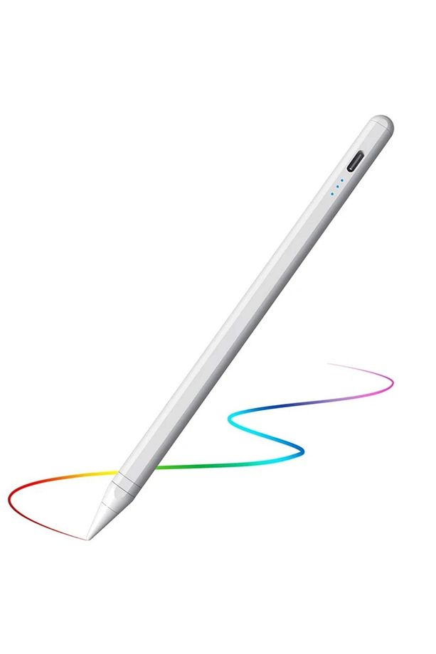 iOS Android Windows Uyumlu Tablet Kalemi Yedek Uçlu Universal Type-C Şarjlı iPad Yazı Çizim Kalemi - 1