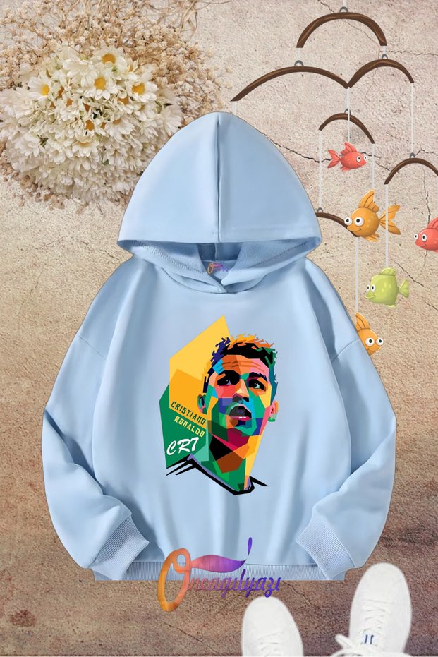 Cr7 Printed Hooded Children's Sweatshirt