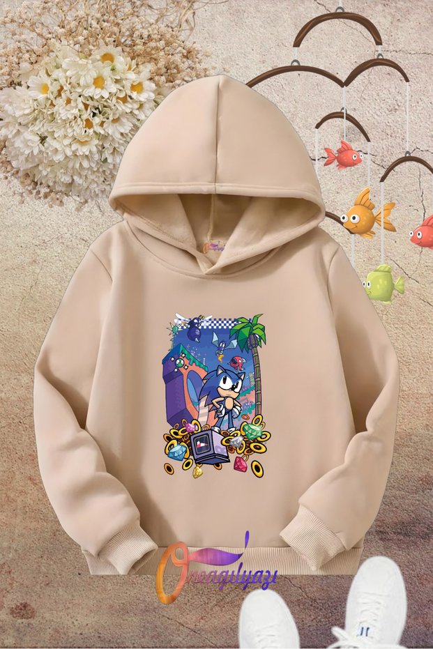 Children's Hooded Printed Sweatshirt