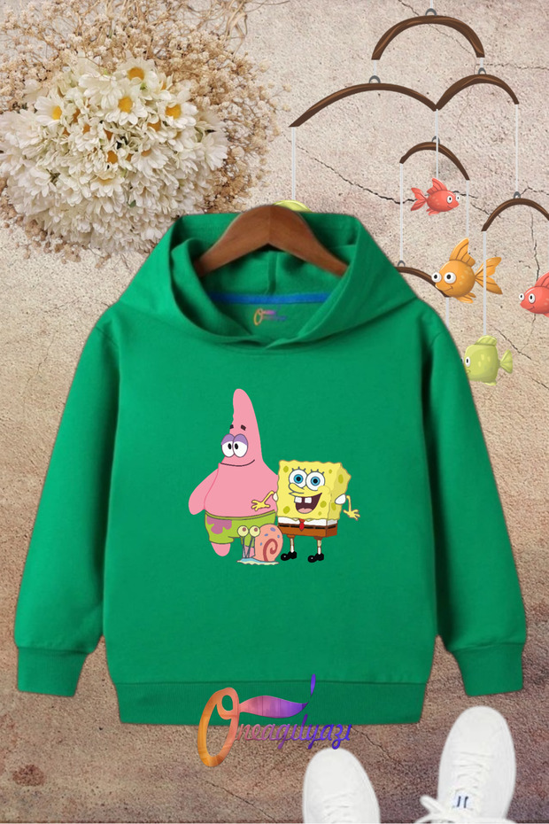 Children's Hooded Printed Sweatshirt