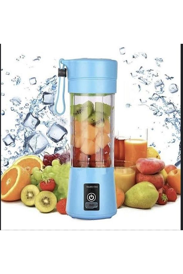 Taşınabilir Şarjlı 6 Bıçaklı El Blenderi 380 ml Smoothie Milkshake Ve Detoks Içecek Karıştırıcı - 6