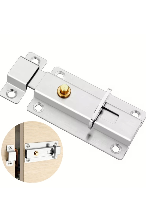 Stainless Steel Sliding Door Window Lock with Push-Open Button - Safety Lock 95 X 43 X 20 mm