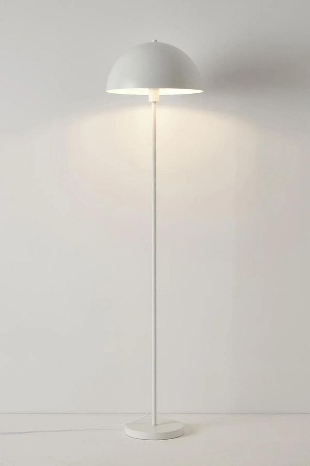 Mushroom Statik Beyaz Lambader Modern Dekoratif Oturma Odası Çalışma Odası Zemin Lambası - 1